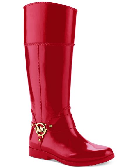 michael kors rain boots red|michael kors sidney rain boots.